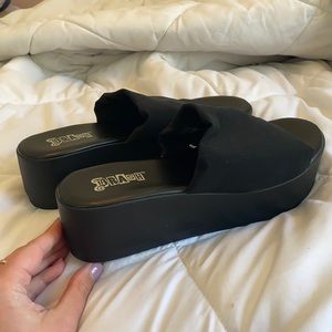 Black Platform Slides